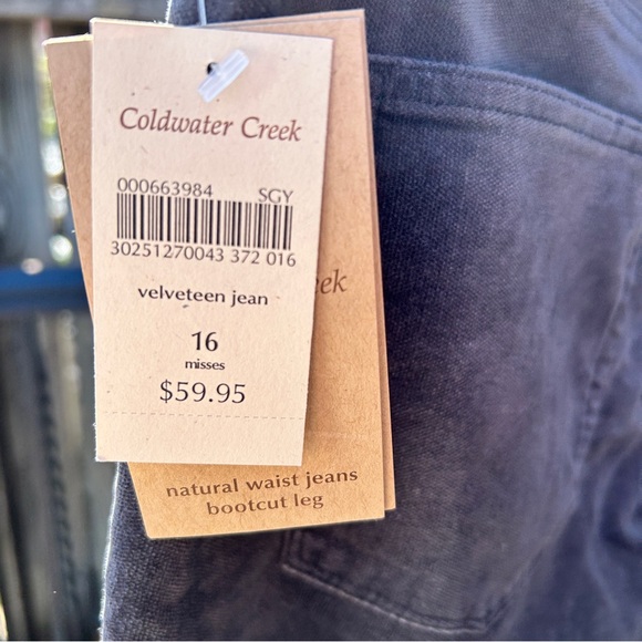 Coldwater Creek Charcoal Gray Bootcut Jeans 16 NWT - Picture 3 of 5